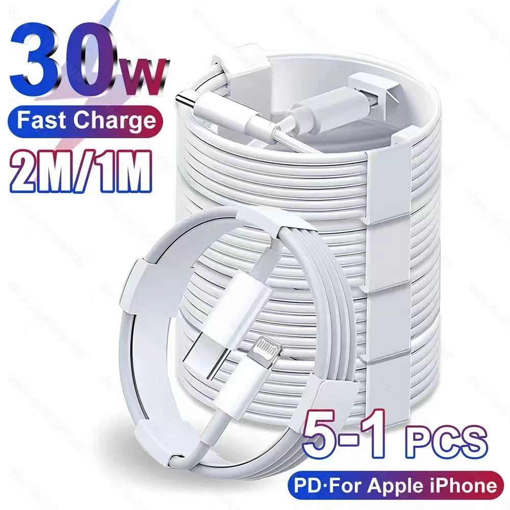 Phone Accessories Wholesale - 5-1pcs 30W Fast Charging Cable Foe