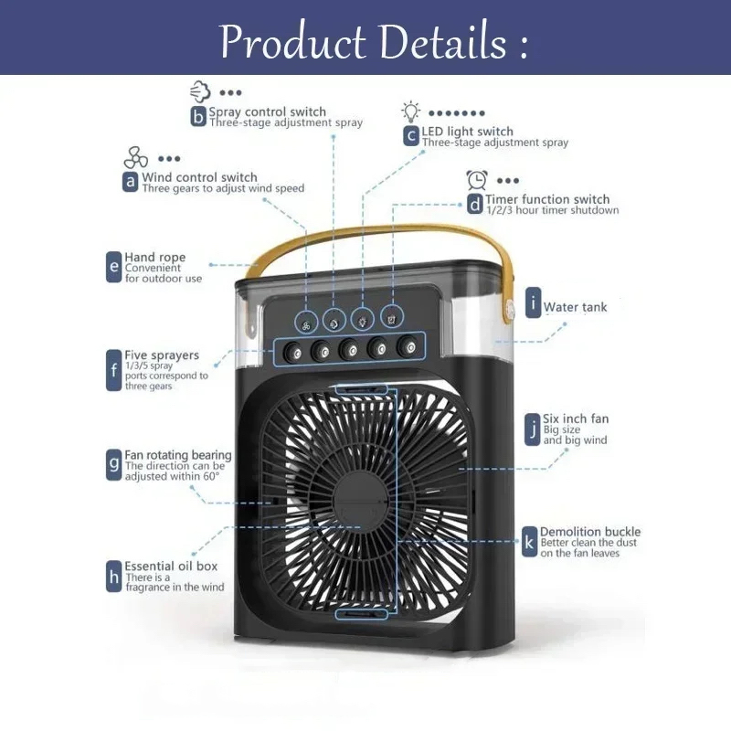 3 In 1 Mini Air Conditioner Ho - Phone Cooling Fan review and price