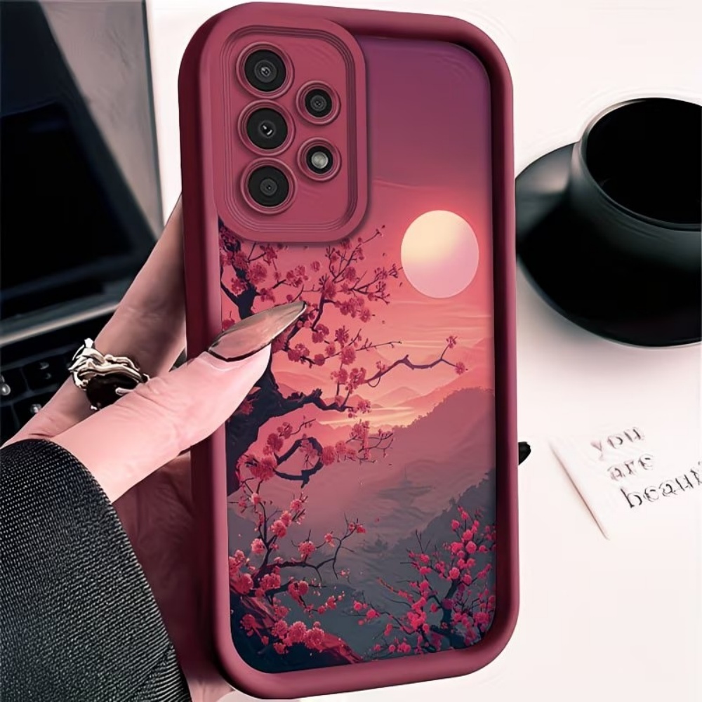 Sunset Mountain Peak Anti-Fall - Phone Accessories Red review and price