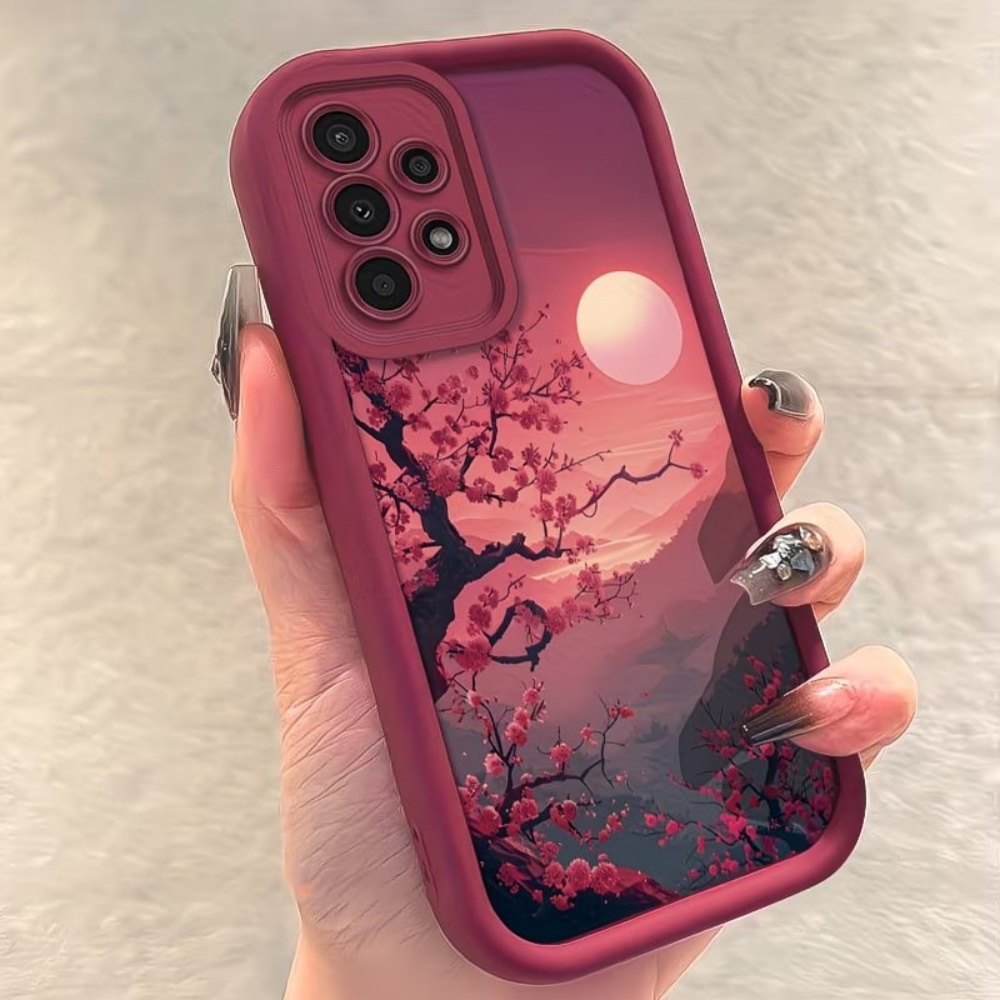 Sunset Mountain Peak Anti-Fall - Phone Accessories Red review and price