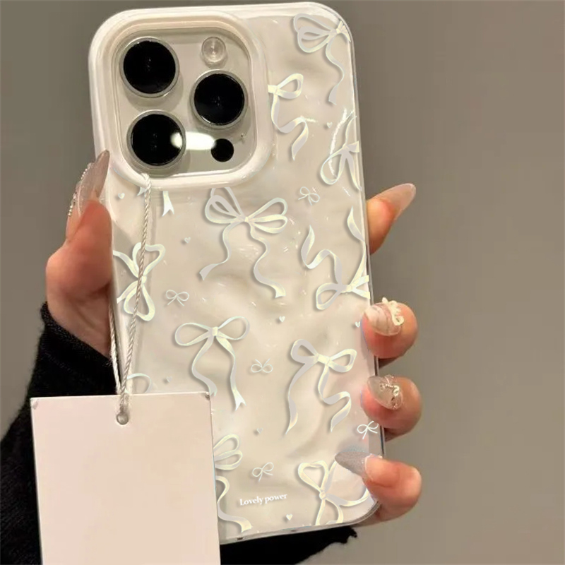 White Red Bow Pattern Phone Ca - Phone Accessories Red review and price