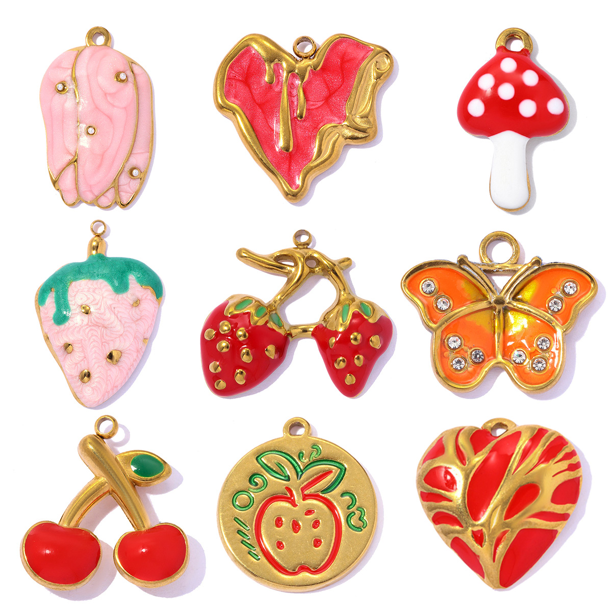3pcs/Lot Stainless Steel Ename - Phone Accessories Wholesale review and price