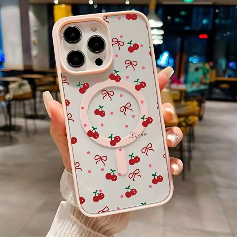 Red Cherry Printed Magnetic Ph - Phone Accessories Red review and price