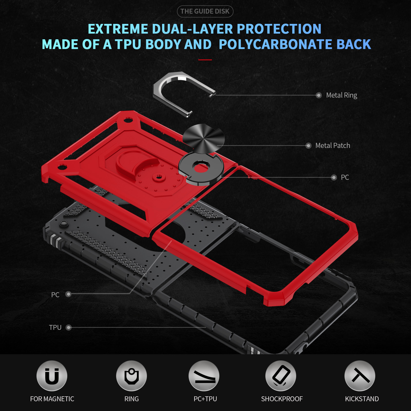 Military-grade Shockproof Phon - Phone Ring Holder review and price