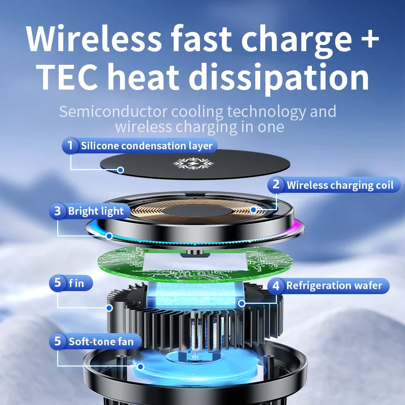ice Cooling Magnetic Wireless  - Phone Cooling Fan review and price