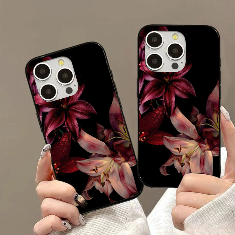 Elegant Red Lily Flower Phone  - Phone Accessories Red review and price