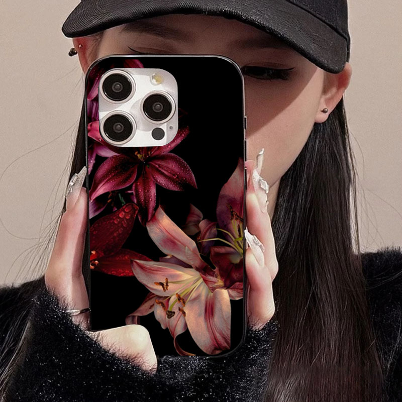 Elegant Red Lily Flower Phone  - Phone Accessories Red review and price