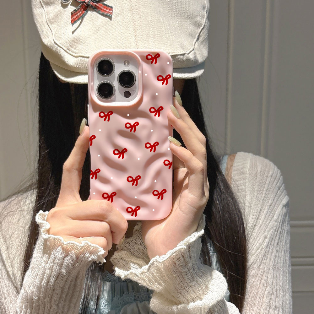 3D Water Ripple Red Heart Prin - Phone Accessories Red review and price