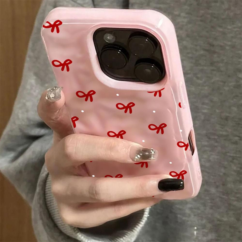 3D Water Ripple Red Heart Prin - Phone Accessories Red review and price