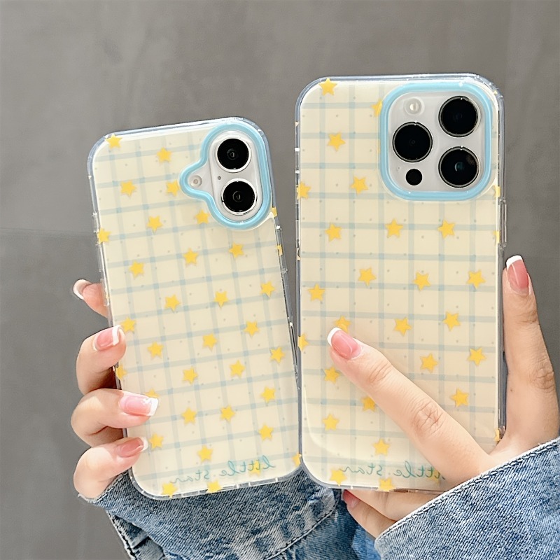 Yellow Star Checkered Pattern  - Phone Accessories Kiosk review and price