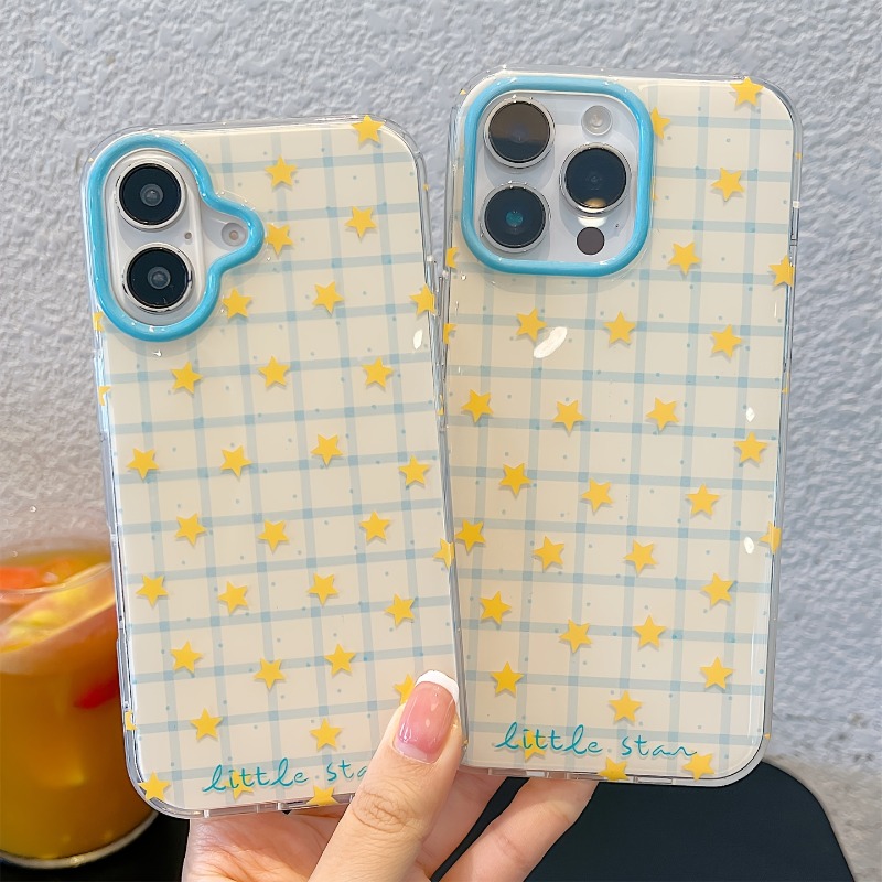 Yellow Star Checkered Pattern  - Phone Accessories Kiosk review and price