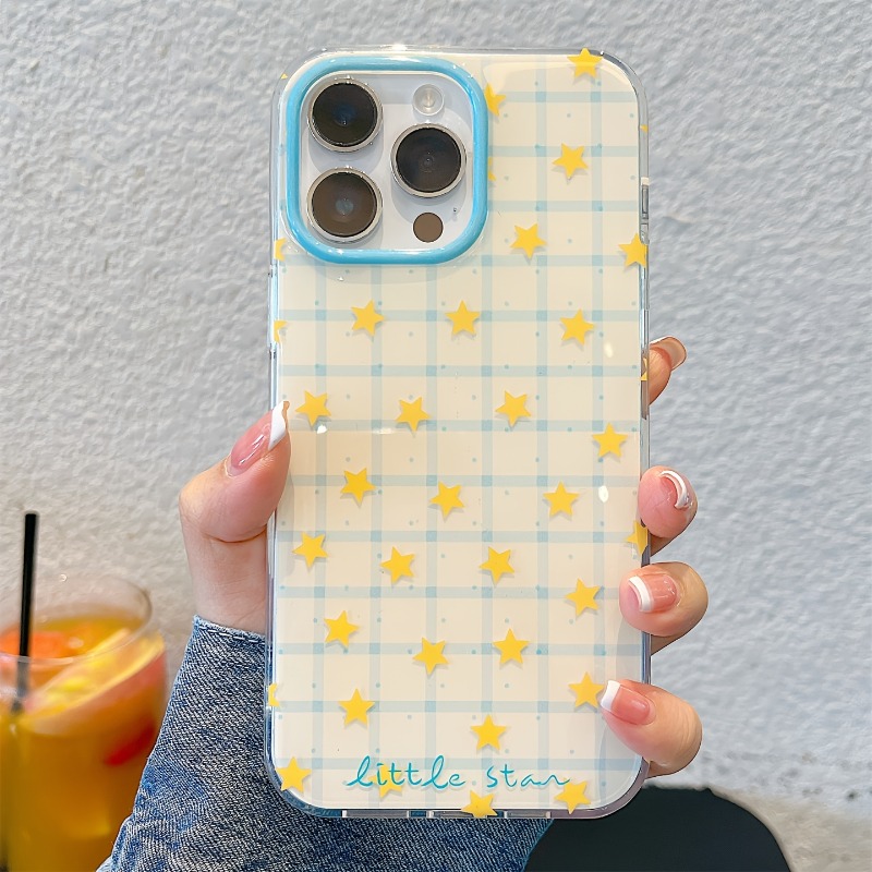 Yellow Star Checkered Pattern  - Phone Accessories Kiosk review and price