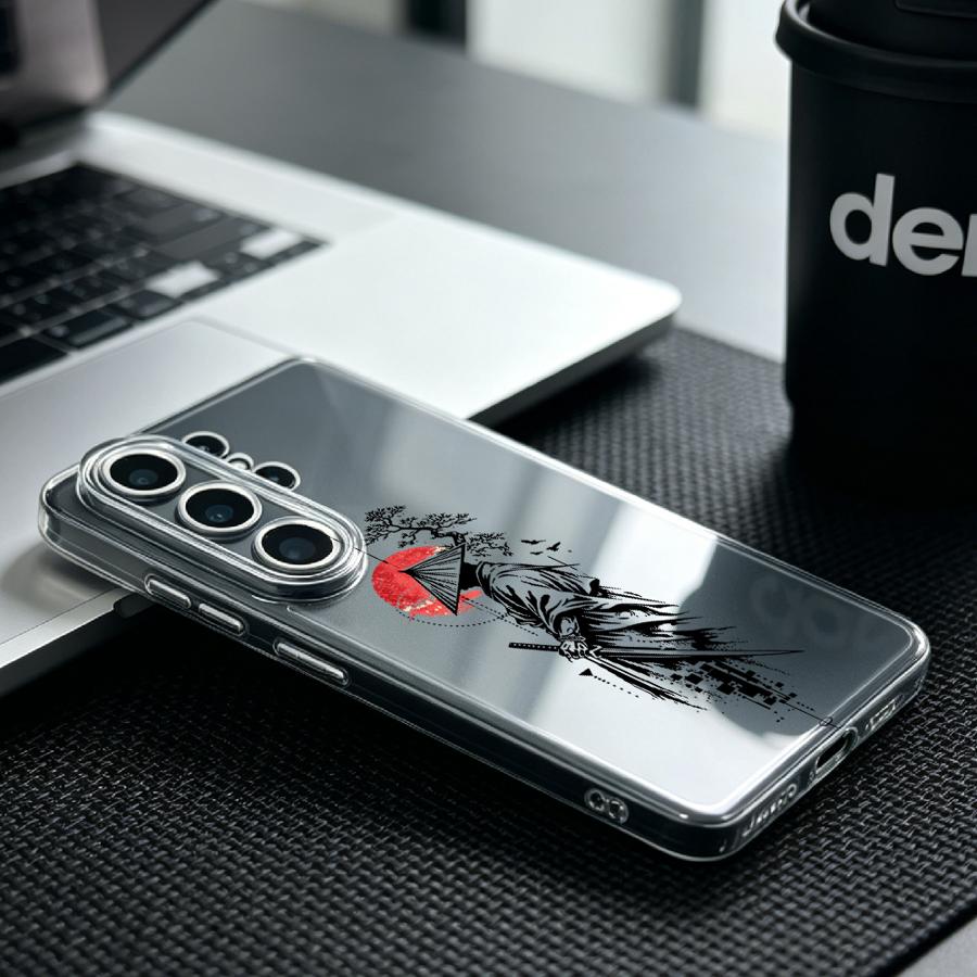 Samurai With Red Sun Print Cas - Phone Accessories Red review and price