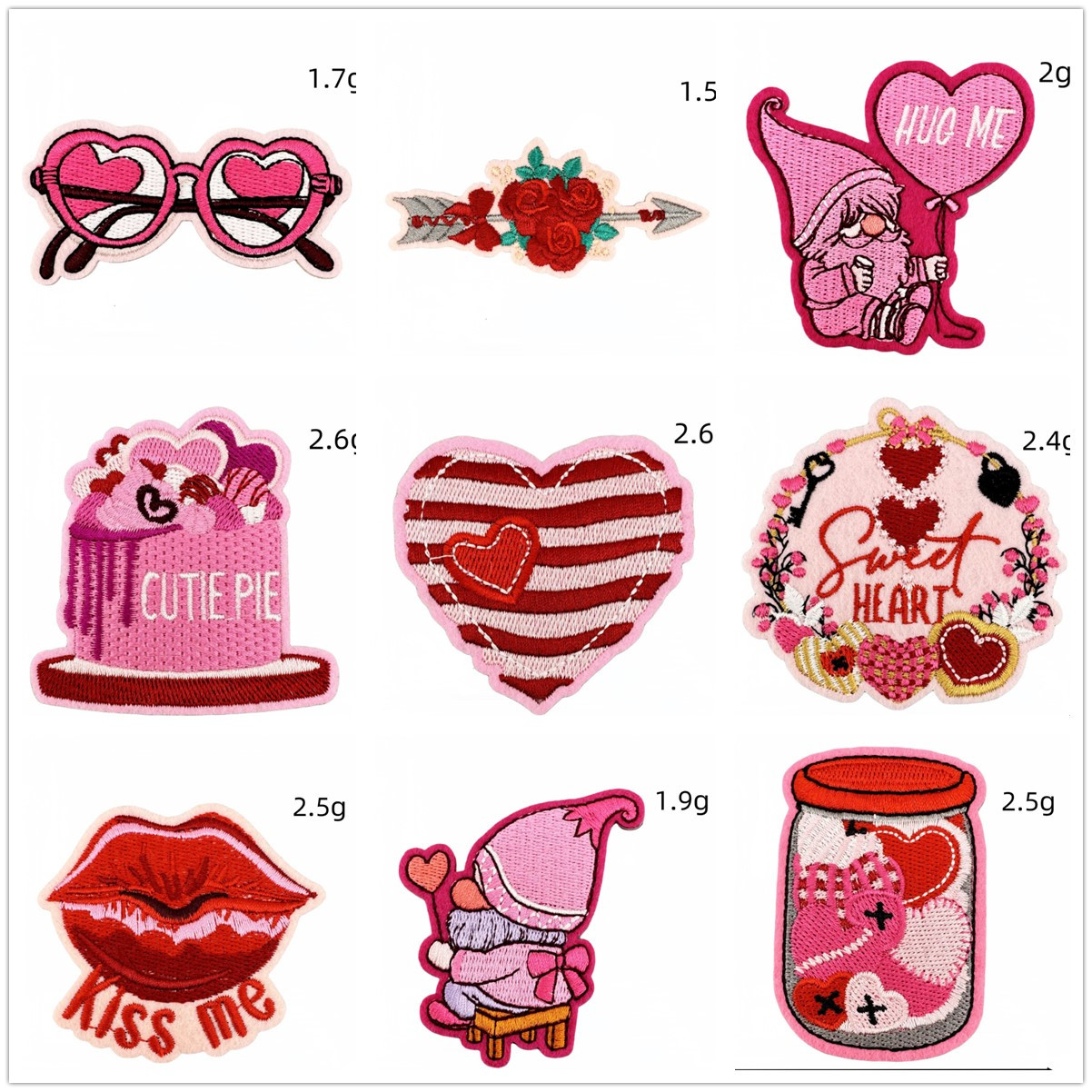 10 Pcs Love Pink Badges Embroi - Phone Accessories Pictures review and price