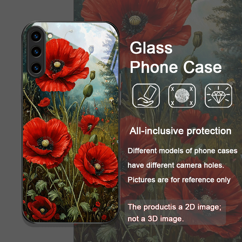 Retro Poppy Flower Bloom Hot R - Phone Accessories Red review and price