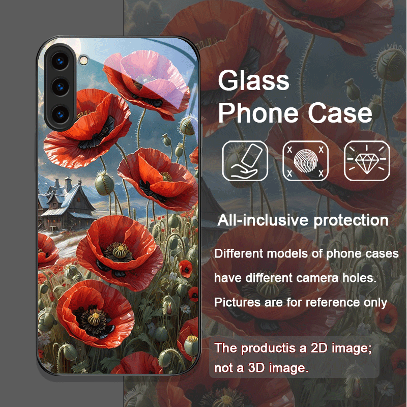 Retro Poppy Flower Bloom Hot R - Phone Accessories Red review and price