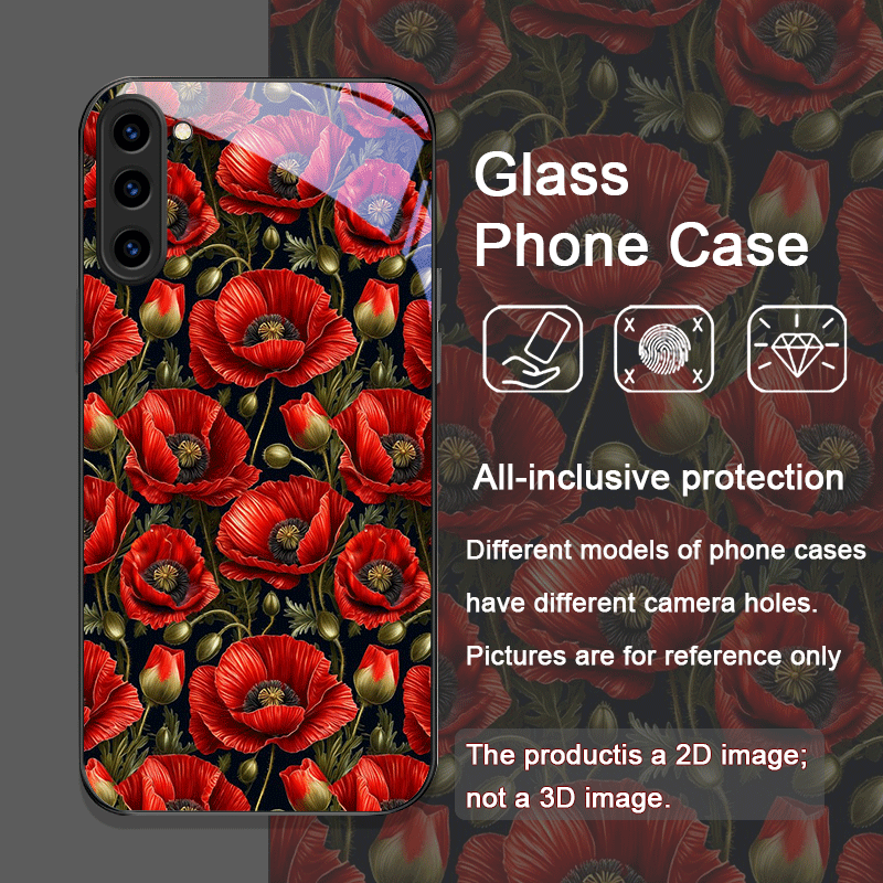 Retro Poppy Flower Bloom Hot R - Phone Accessories Red review and price