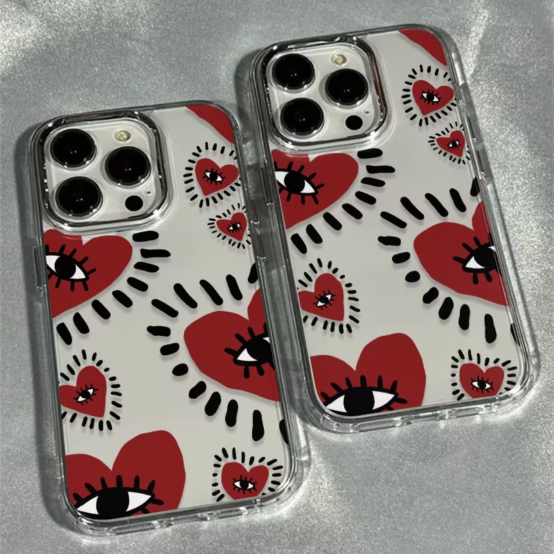 Unique Red Heart Eye Frame Sof - Phone Accessories Red review and price
