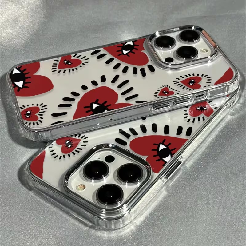 Unique Red Heart Eye Frame Sof - Phone Accessories Red review and price